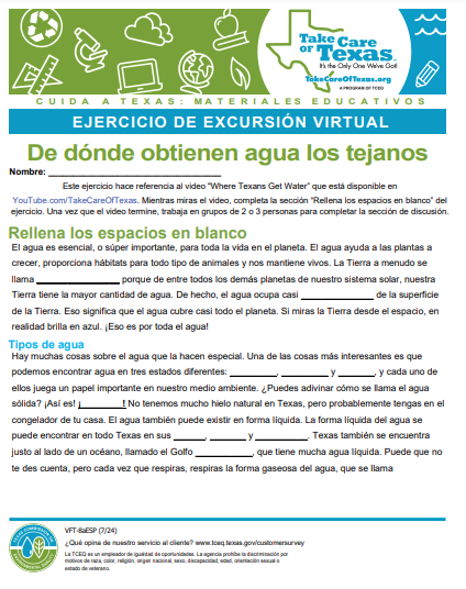 Estuary Systems of Texas spanish